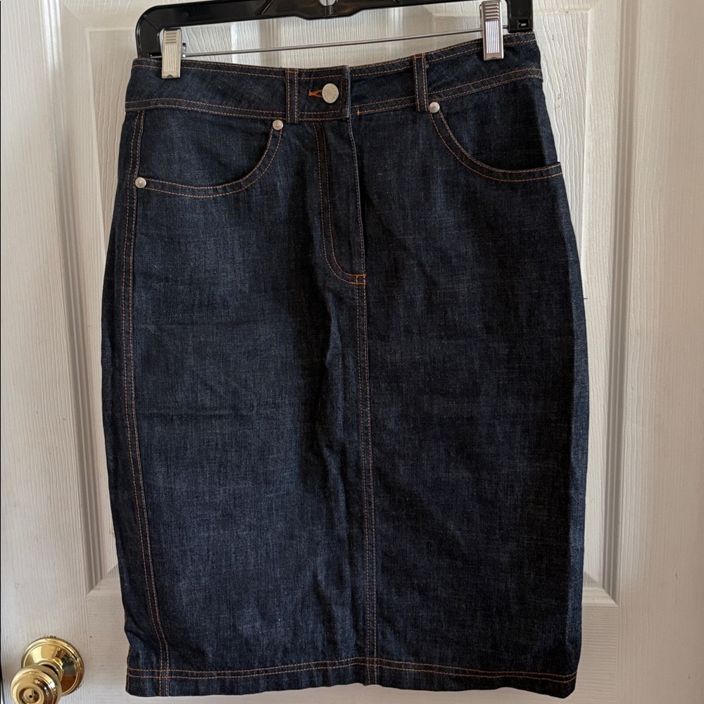 Cerruti 1881 women’s 40 small high waisted denim skirt